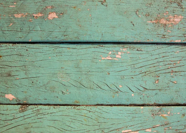 Green blue painted wooden board texture. Timber board top view photo background. Painted wood texture. — Stock Photo, Image