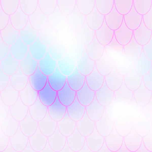 Meerjungfrau nahtloses Muster auf pastellfarbenem Hintergrund. Fischschuppenmuster. Hellrosa abstrakter Druck für Sommertextilien — Stockvektor