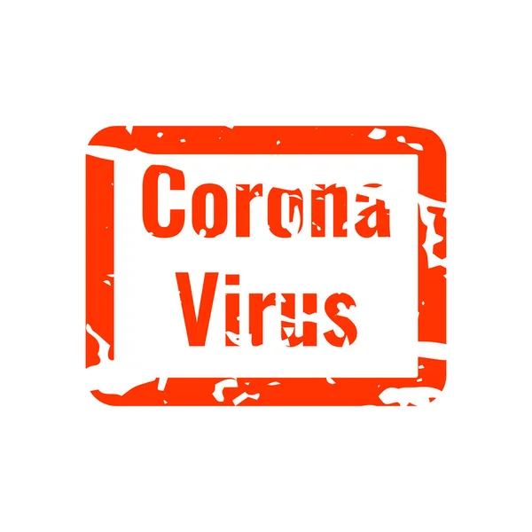 Nombre Enfermedad Por Coronavirus Cuadrado Rojo Con Textura Grumosa Ilustración — Archivo Imágenes Vectoriales