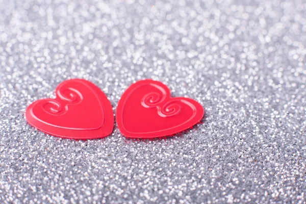 Pequeños corazones rojos — Foto de Stock