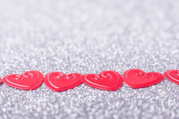 Pequeños corazones rojos — Foto de Stock