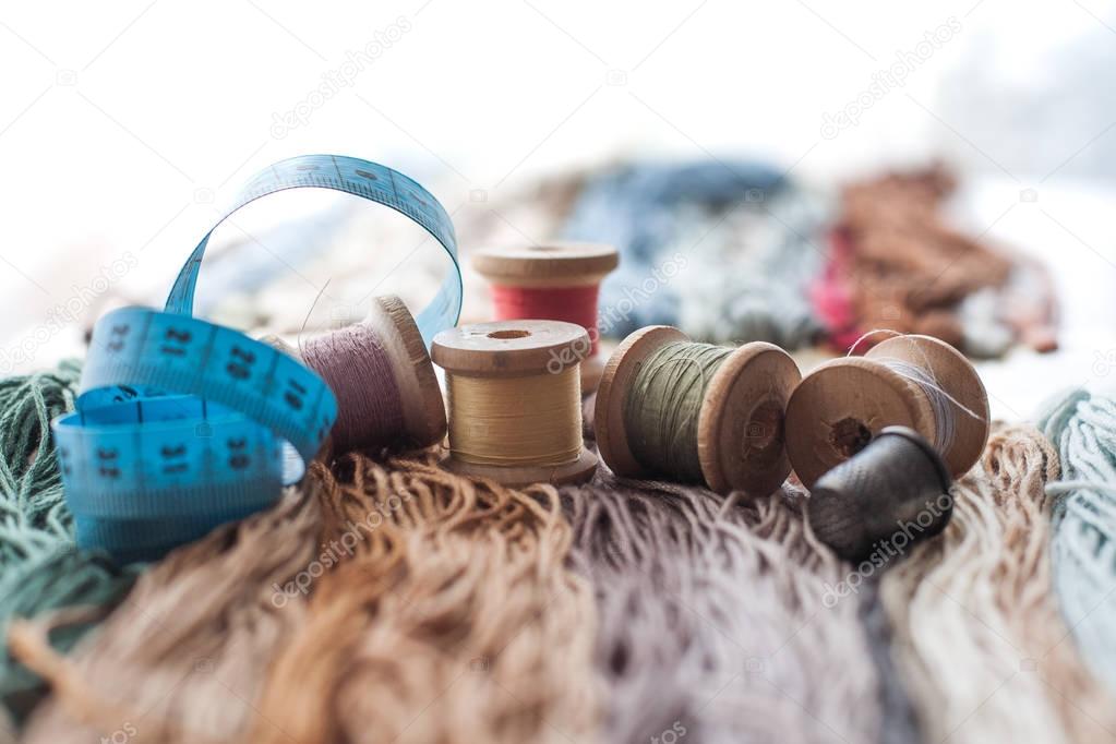 Set of colored threads