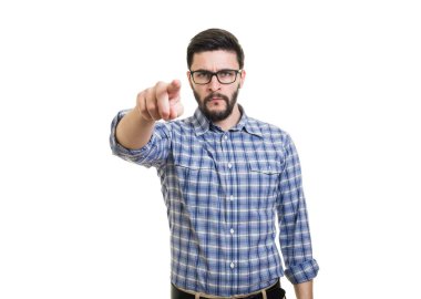 Parmak ile işaret adam