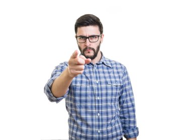 Parmak ile işaret adam