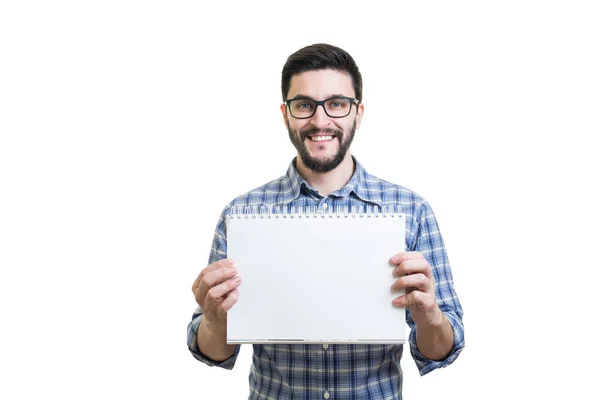 Joven con libro de texto — Foto de Stock