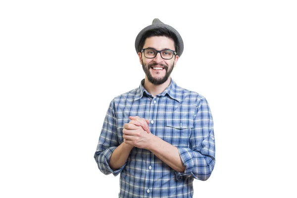 Hipster en sombrero — Foto de Stock