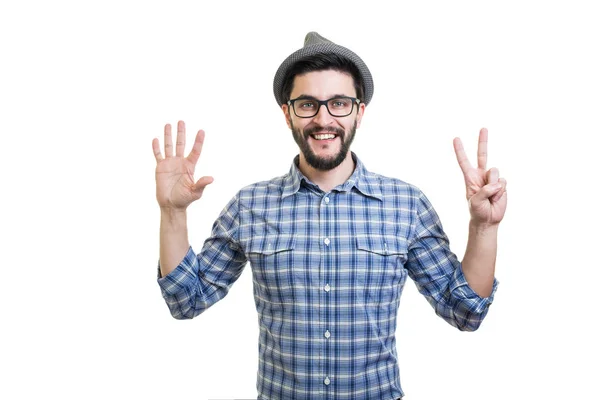 Hipster en sombrero — Foto de Stock