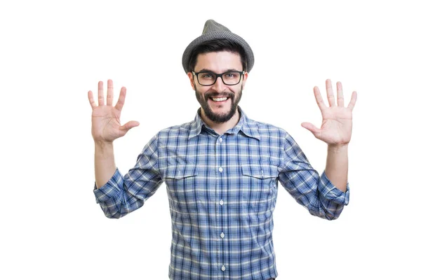 Hipster en sombrero — Foto de Stock