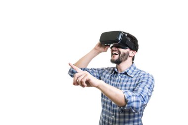 Adam ile Vr koruyucu gözlük