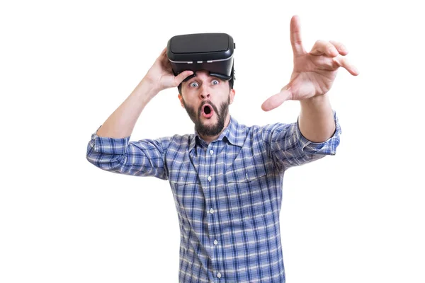 Mannen med Vr-glasögon — Stockfoto