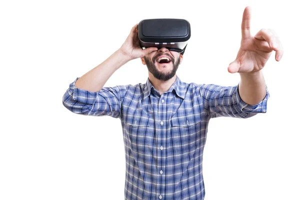 Homem com óculos VR — Fotografia de Stock