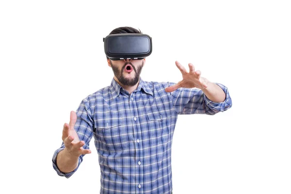 Mannen med Vr-glasögon — Stockfoto