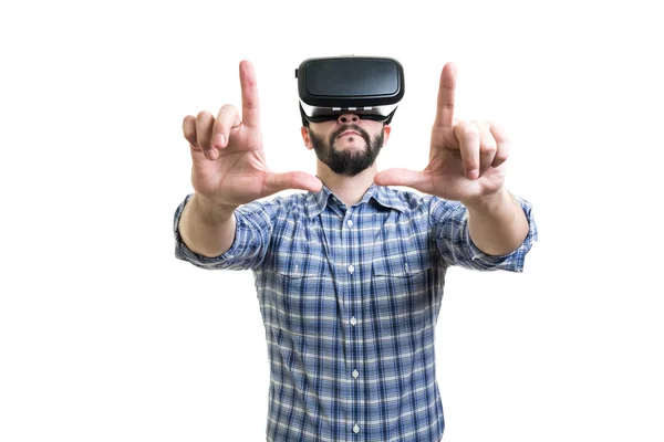 Mannen med Vr-glasögon — Stockfoto