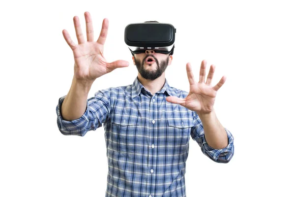 Uomo con occhiali VR — Foto Stock