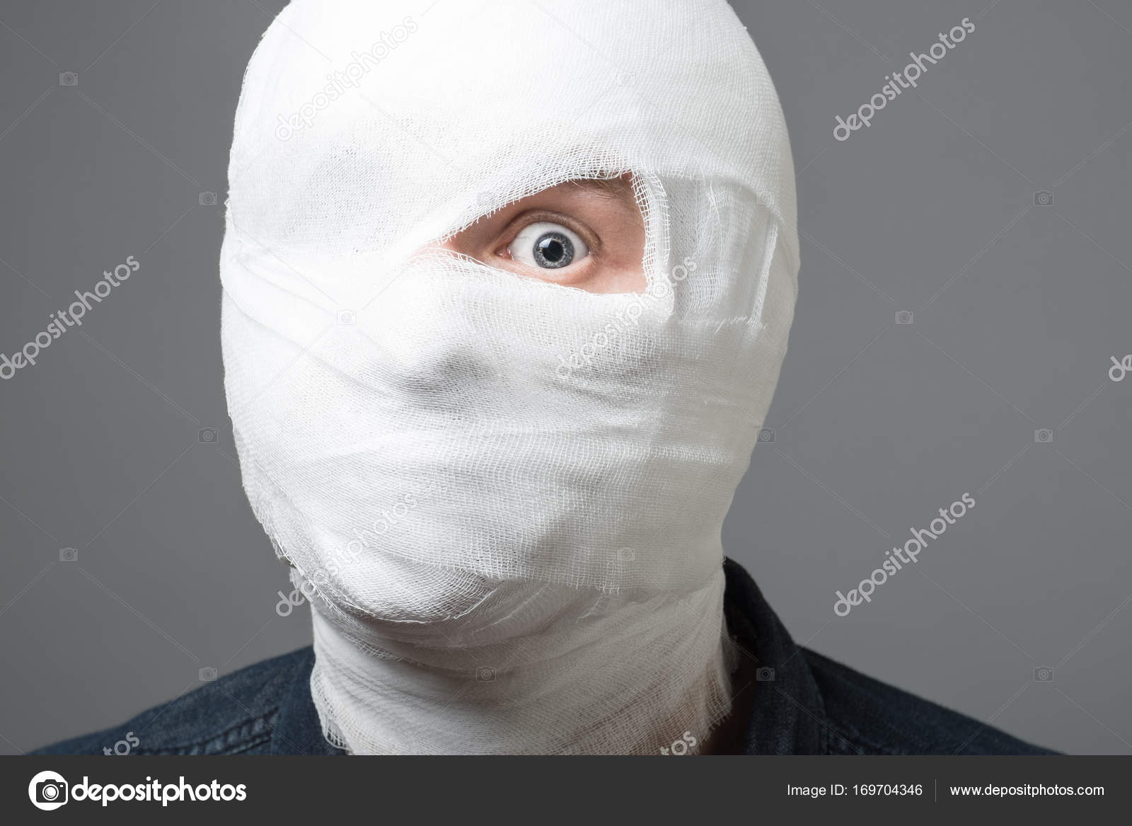 Bandaged face sale