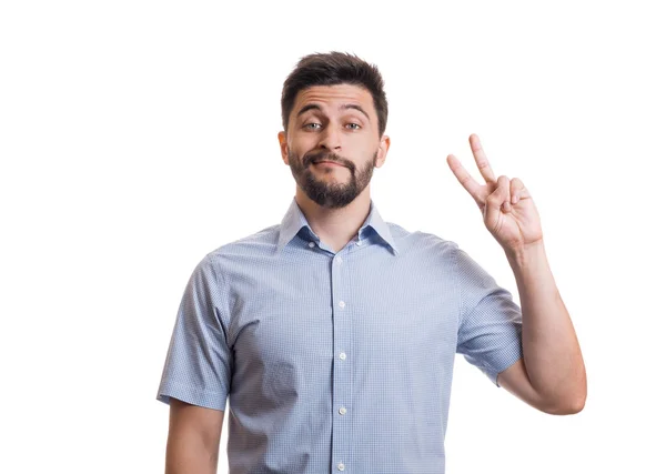 Portret van een jonge man met baard — Stockfoto