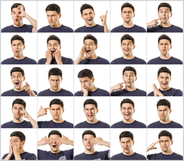 Verzameling van emotionele expressies — Stockfoto