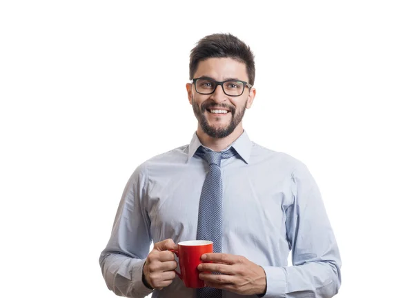 Portret van een jonge man met baard — Stockfoto