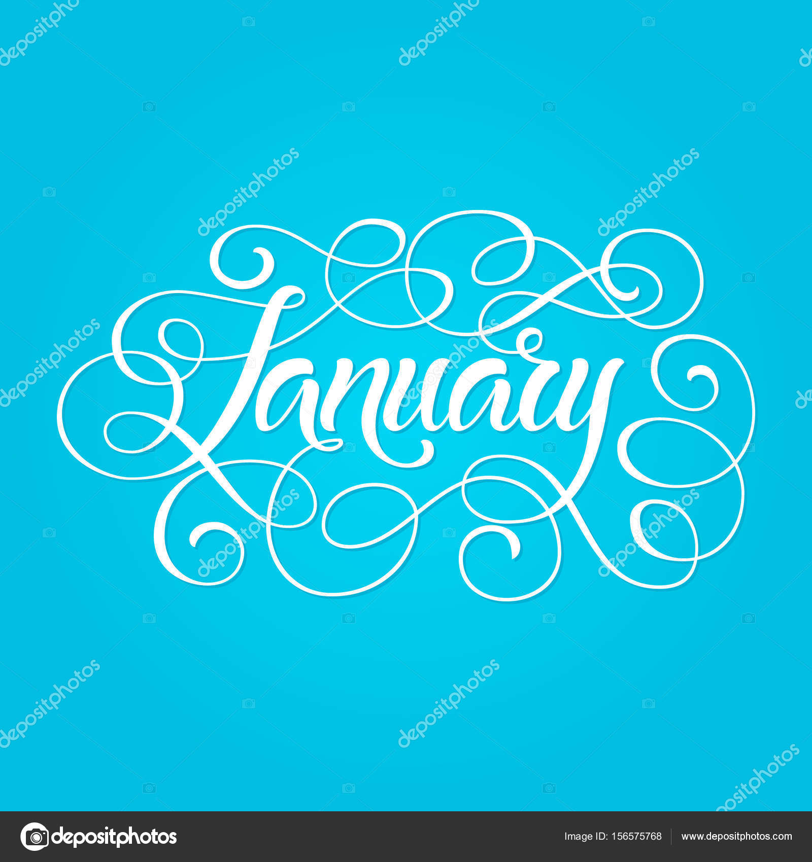 Handwritten Name Of Month January Vector Image By C Polaolka Vector Stock 156575768 depositphotos