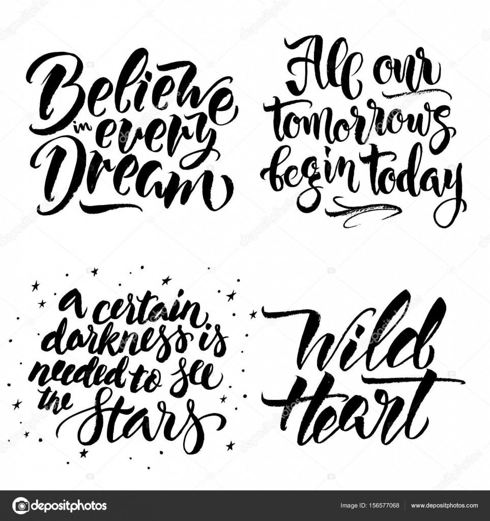 Download Modern calligraphy quotes | Set of modern calligraphy ...