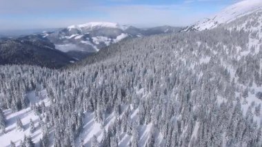 Havadan çekim kış Dağları Panoraması
