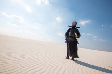 Savaşçı, adam kendo standları, pra için hazır için geleneksel zırh