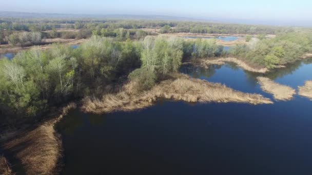 Політ назад над островами — стокове відео