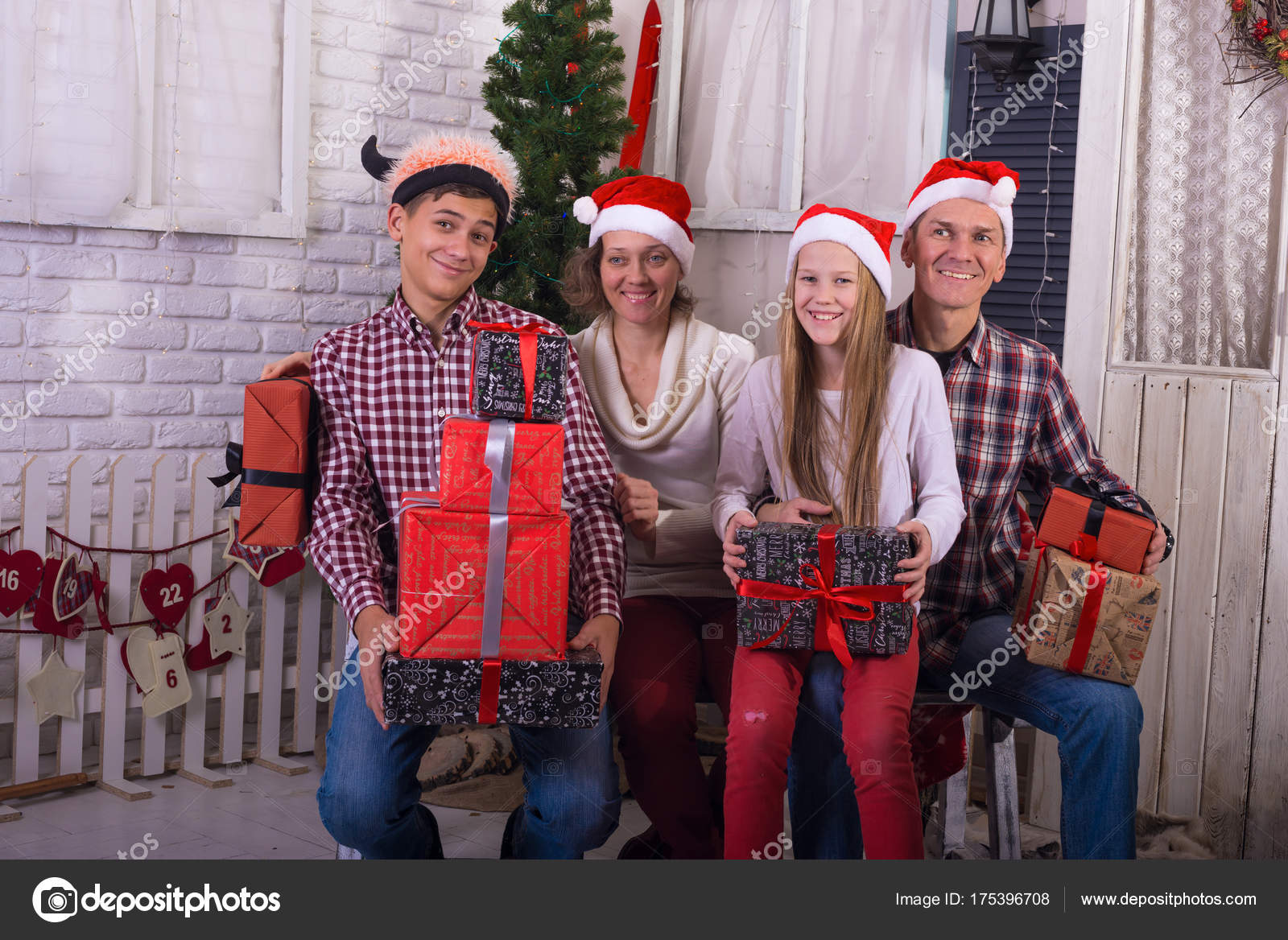 family santa hats