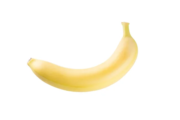 Uma banana em um fundo branco — Fotografia de Stock