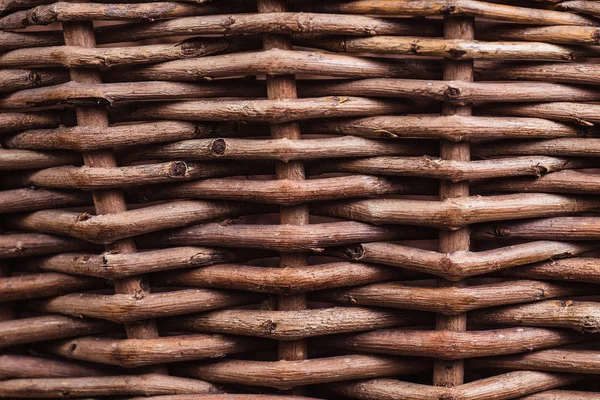 La struttura di un cesto di vimini da una verga — Foto Stock