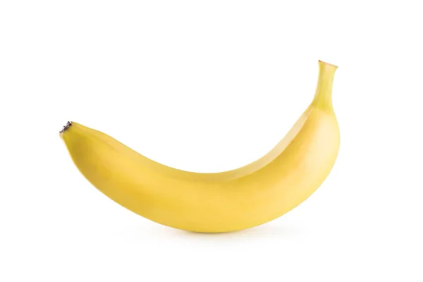 Jeden banan na białym tle — Zdjęcie stockowe