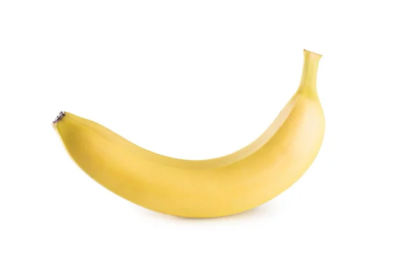Een banaan op een witte achtergrond — Stockfoto