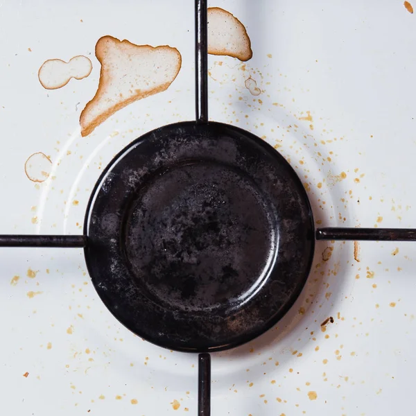 Dirty plate with stains and grease — Stock Photo, Image