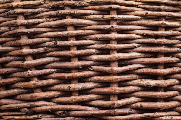 La textura de una canasta de mimbre de una varilla — Foto de Stock