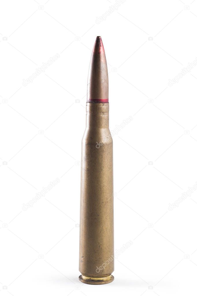 One bullet on a white background