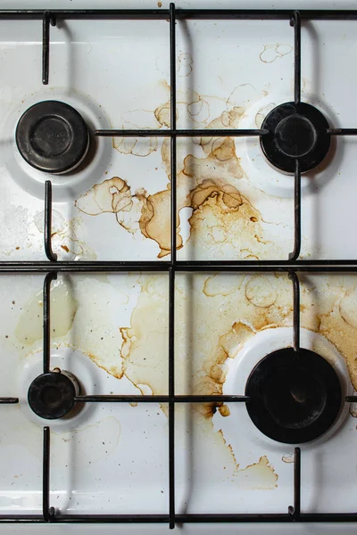 Dirty plate with stains and grease — Stock Photo, Image