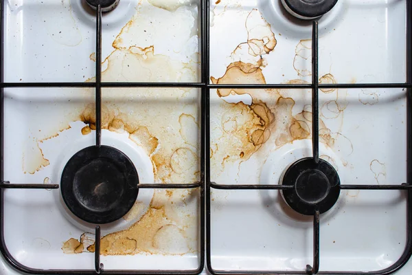 Dirty plate with stains and grease — Stock Photo, Image