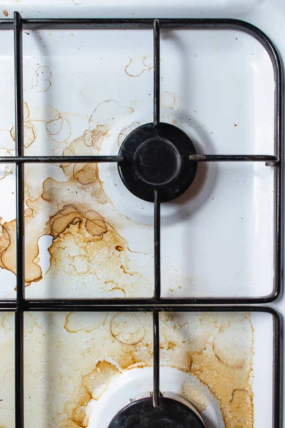 Dirty plate with stains and grease — Stock Photo, Image