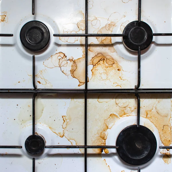 Dirty plate with stains and grease — Stock Photo, Image