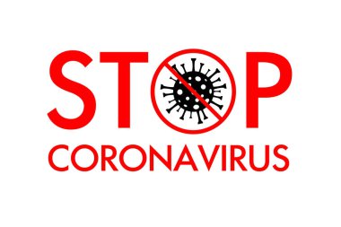 Kırmızı bir dairede mikroskop altında mercule of coronavirus, üzeri çizilmiş. Covid-19 'un dağıtımı. Koronavirüsü durdurun..