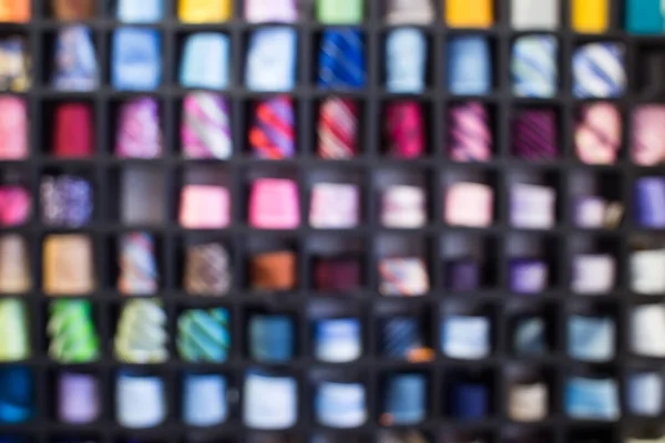 Vetrina Con Legami Multicolori Sfocare — Foto Stock