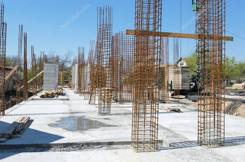 Construction Site against blue sky