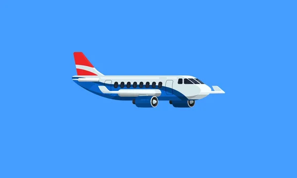 Airplane flat vector illustration — Stock Vector