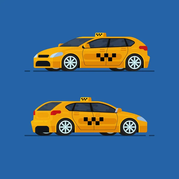 Płaska konstrukcja samochodu Taxi — Wektor stockowy
