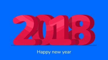 2018 yeni yıl renkli brushstroke yağ veya akrilik boya tasarım öğesi sunumlar, el ilanları, broşürler, kartpostallar ve posterler için arka plan üzerinde. Vektör çizim Eps10