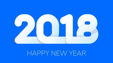 2018 yeni yıl renkli brushstroke yağ veya akrilik boya tasarım öğesi sunumlar, el ilanları, broşürler, kartpostallar ve posterler için arka plan üzerinde. Vektör çizim Eps10