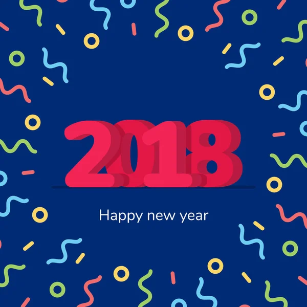 2018 yeni yıl renkli brushstroke yağ veya akrilik boya tasarım öğesi sunumlar, el ilanları, broşürler, kartpostallar ve posterler için arka plan üzerinde. Vektör çizim Eps10