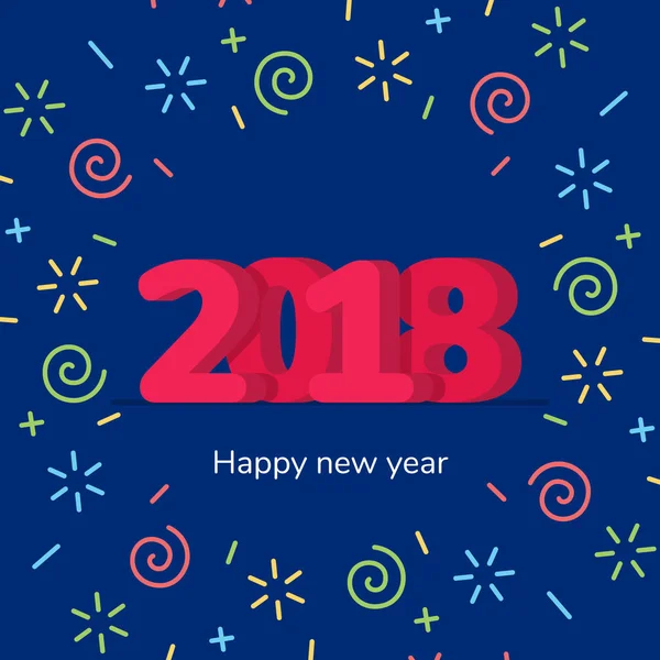 2018 yeni yıl renkli brushstroke yağ veya akrilik boya tasarım öğesi sunumlar, el ilanları, broşürler, kartpostallar ve posterler için arka plan üzerinde. Vektör çizim Eps10