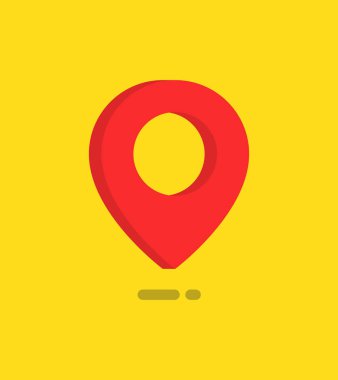 Harita işaretçi izole. Vektör çizim