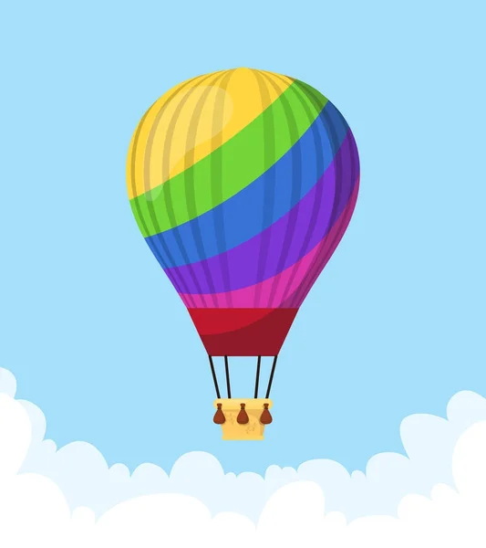 Globo plano de aire caliente — Vector de stock